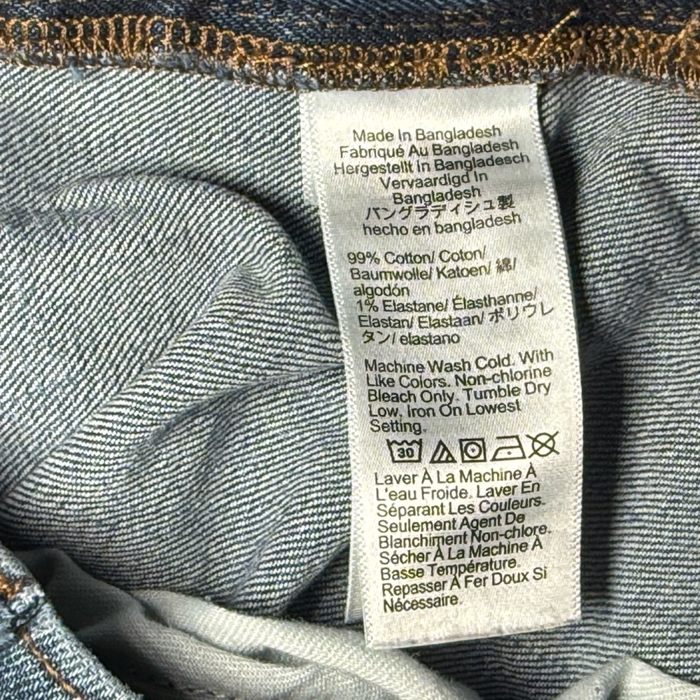 J Crew Flex Straight Fit Mens Dark Wash Jeans W34 L34 Stretch Denim - Picture 9 of 9
